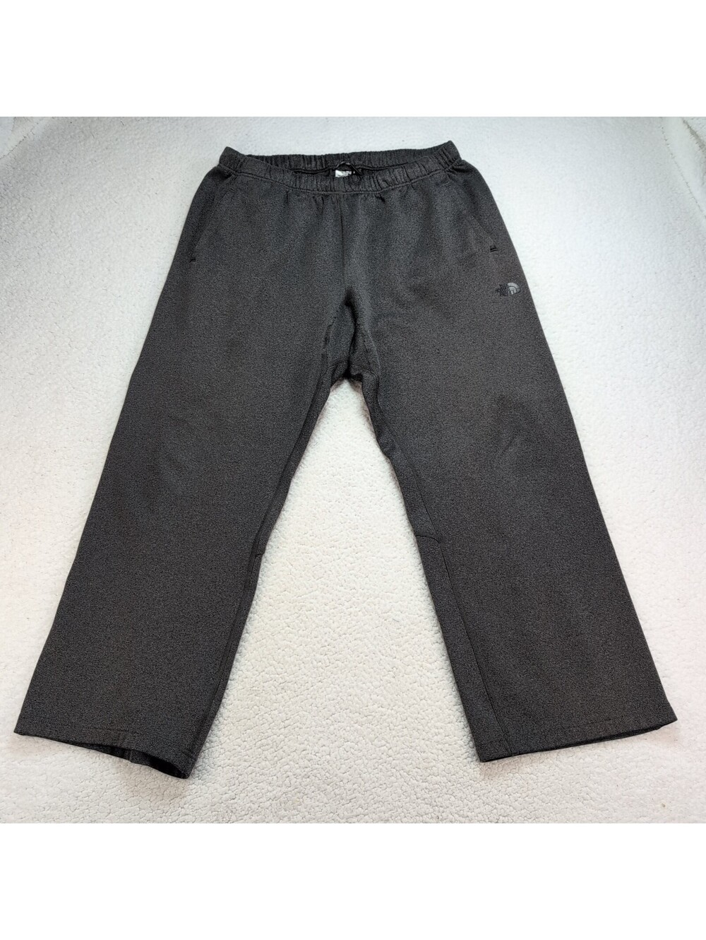 The North Face Mens Large Fleece Lounge Sweatpants Gray Logo Joggers